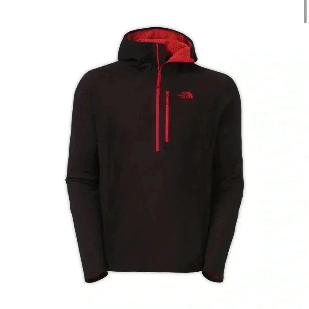 [The North Face] NWOT Men’s Fuseform Dolomiti Black and Red 1/4 Zip Hoodie